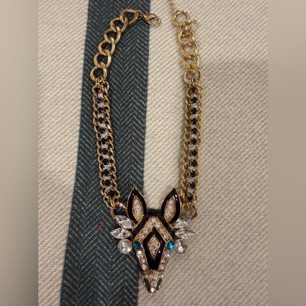 Besty Johnson Chic Gold and Black horse Necklace